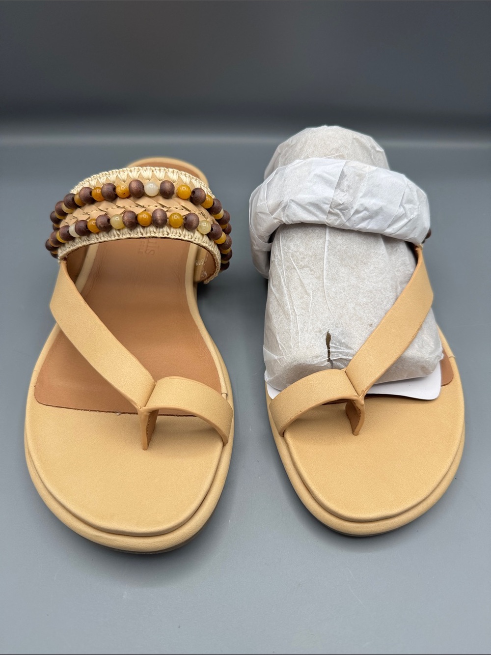 GENTLE SOULS - LENTINI LEATHER BEADED SANDAL - Picture 2 of 4